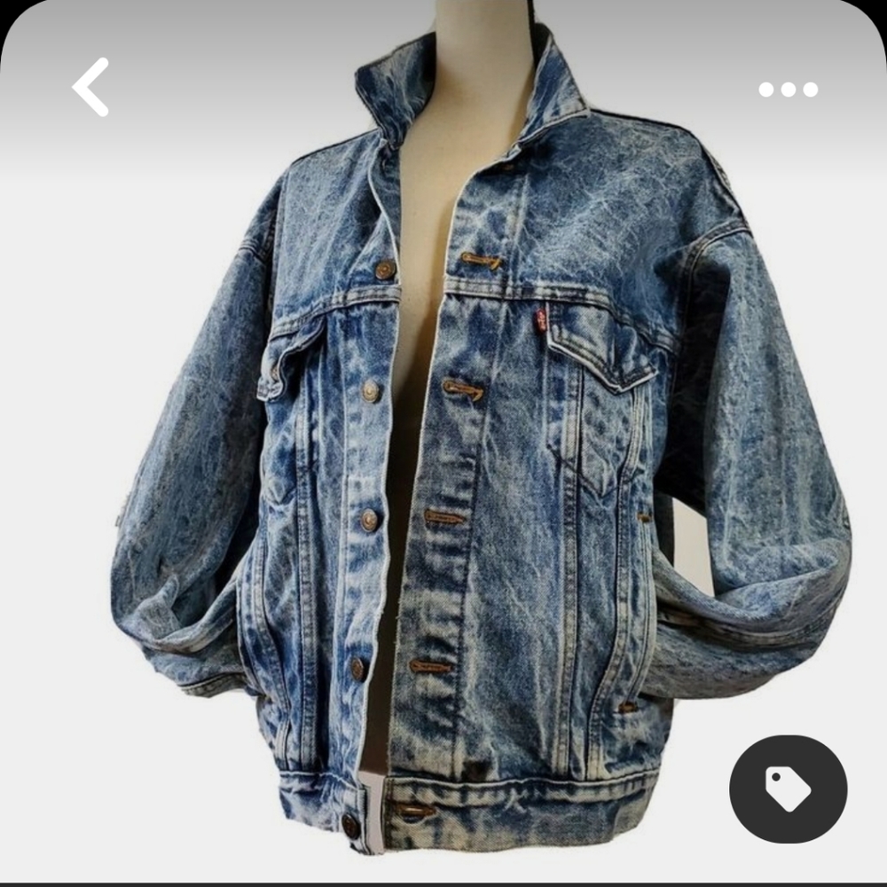 Vintage 80's Levi's Acid Wash Denim Jacket